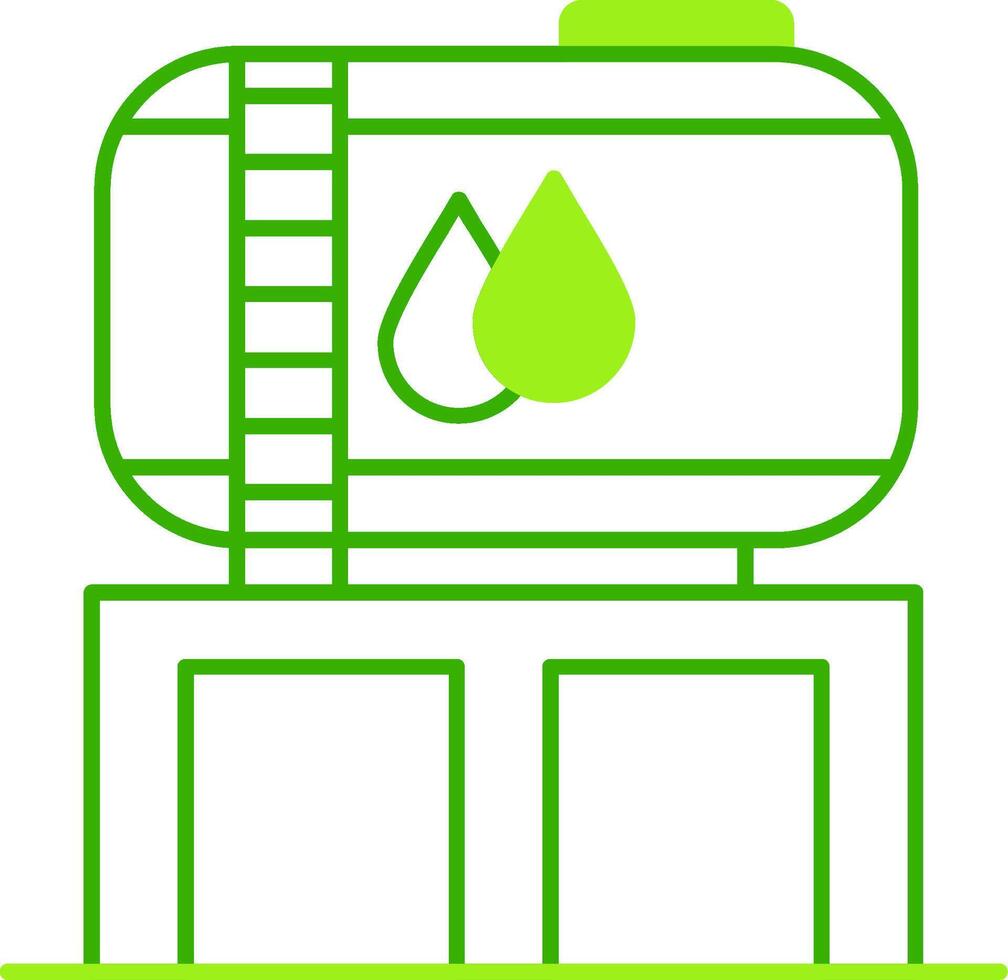 Water Tank Green Tone Icon vector
