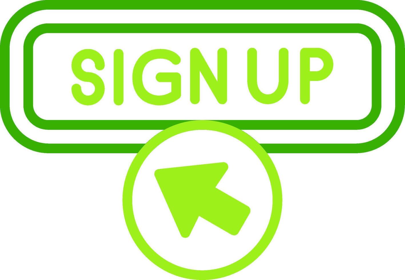 Sign Up Green Tone Icon vector
