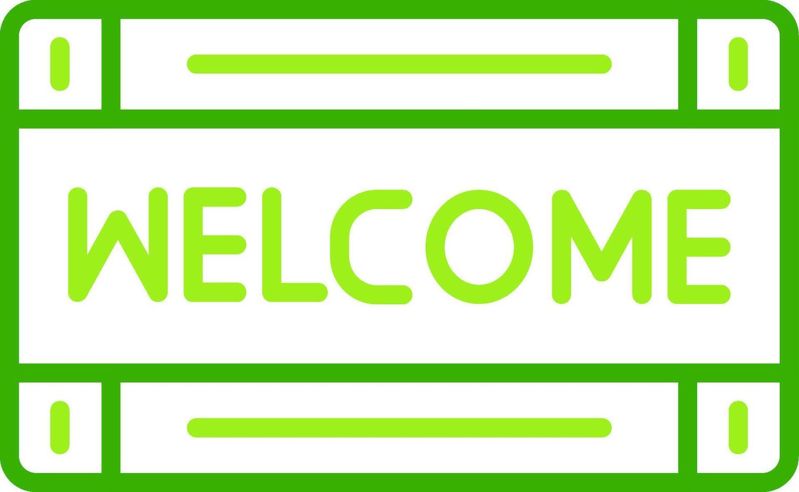 Welcome Green Tone Icon vector