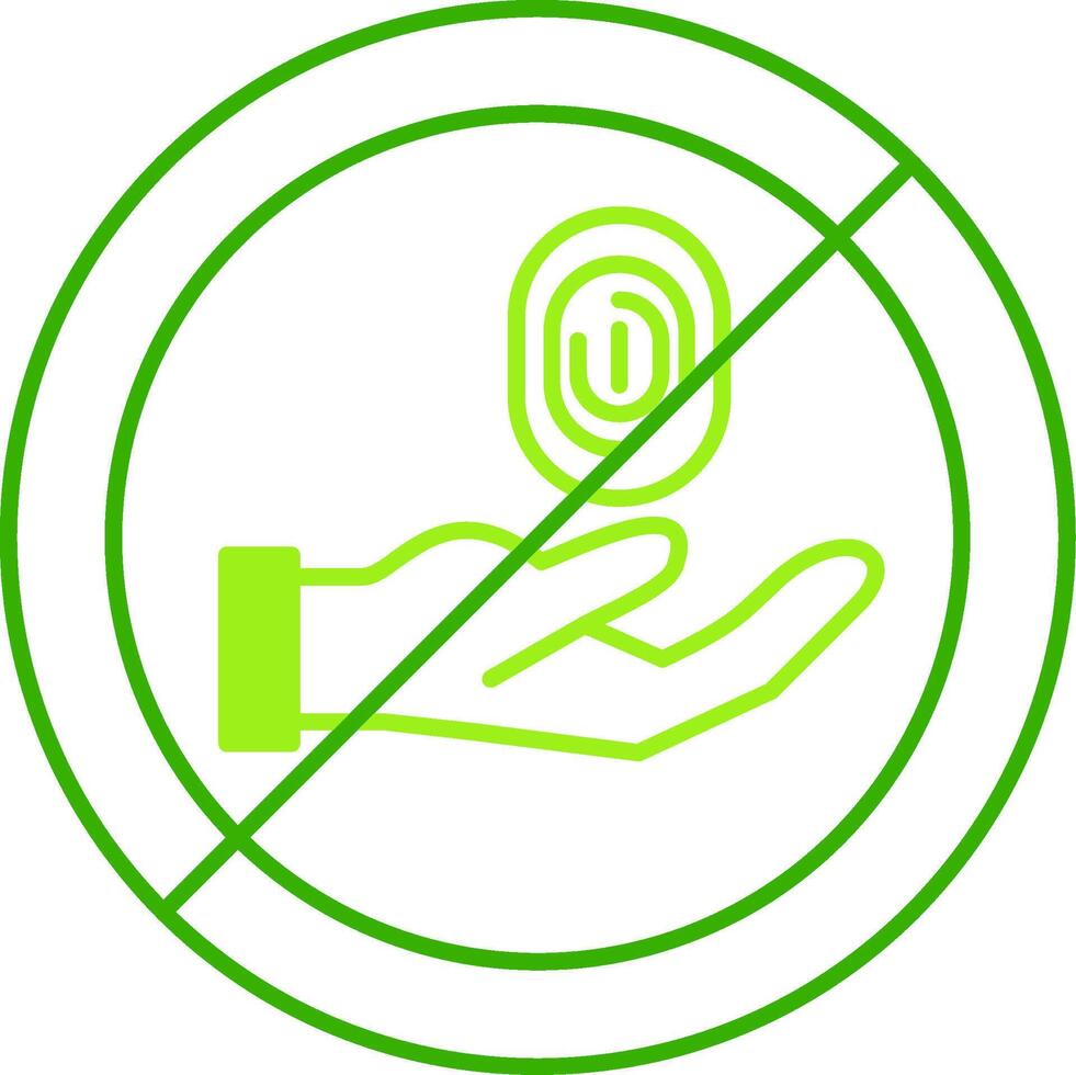 No Thief Green Tone Icon vector