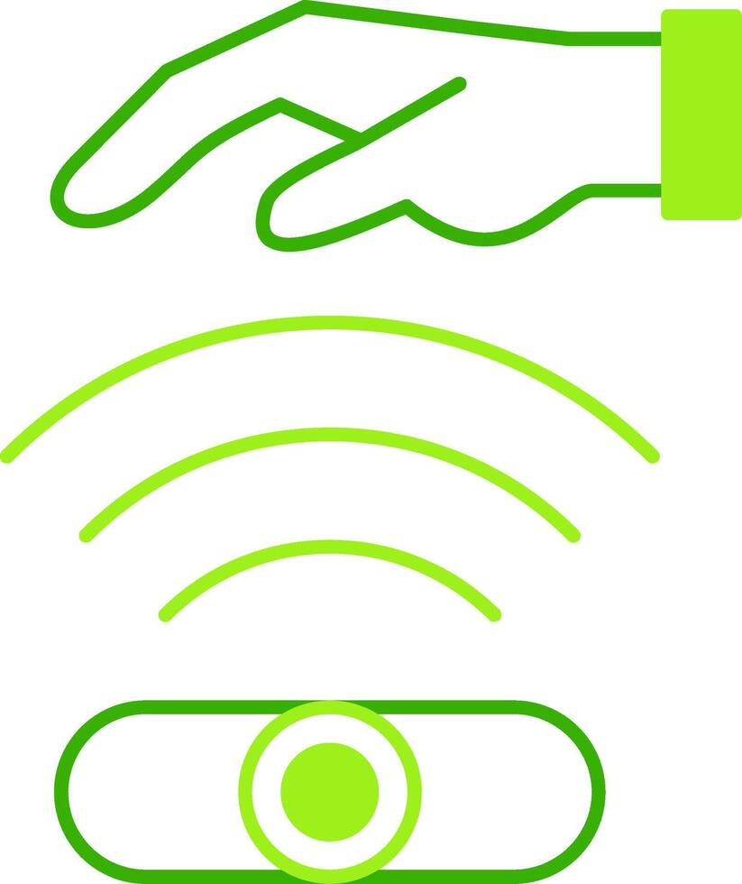 Hand Sensor Green Tone Icon vector