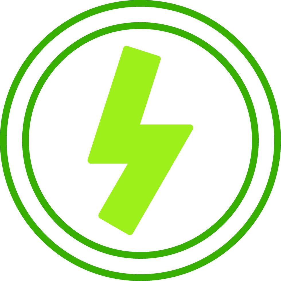 Lightning Green Tone Icon vector