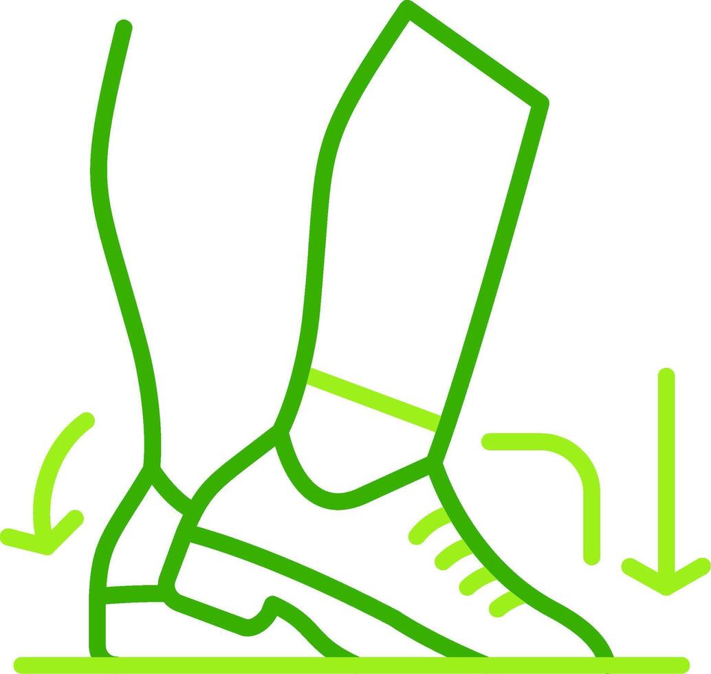 Toe Heel Green Tone Icon vector