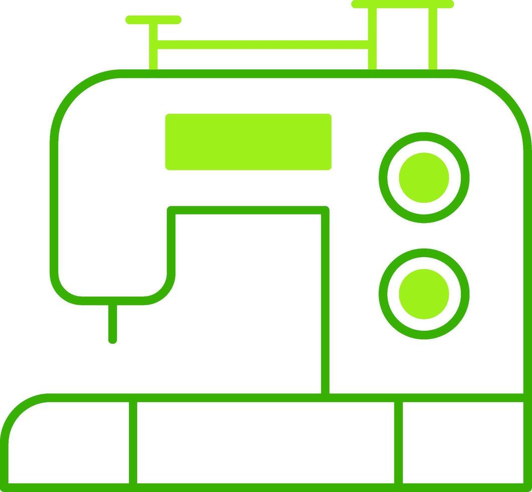 Sewing Machine Green Tone Icon vector