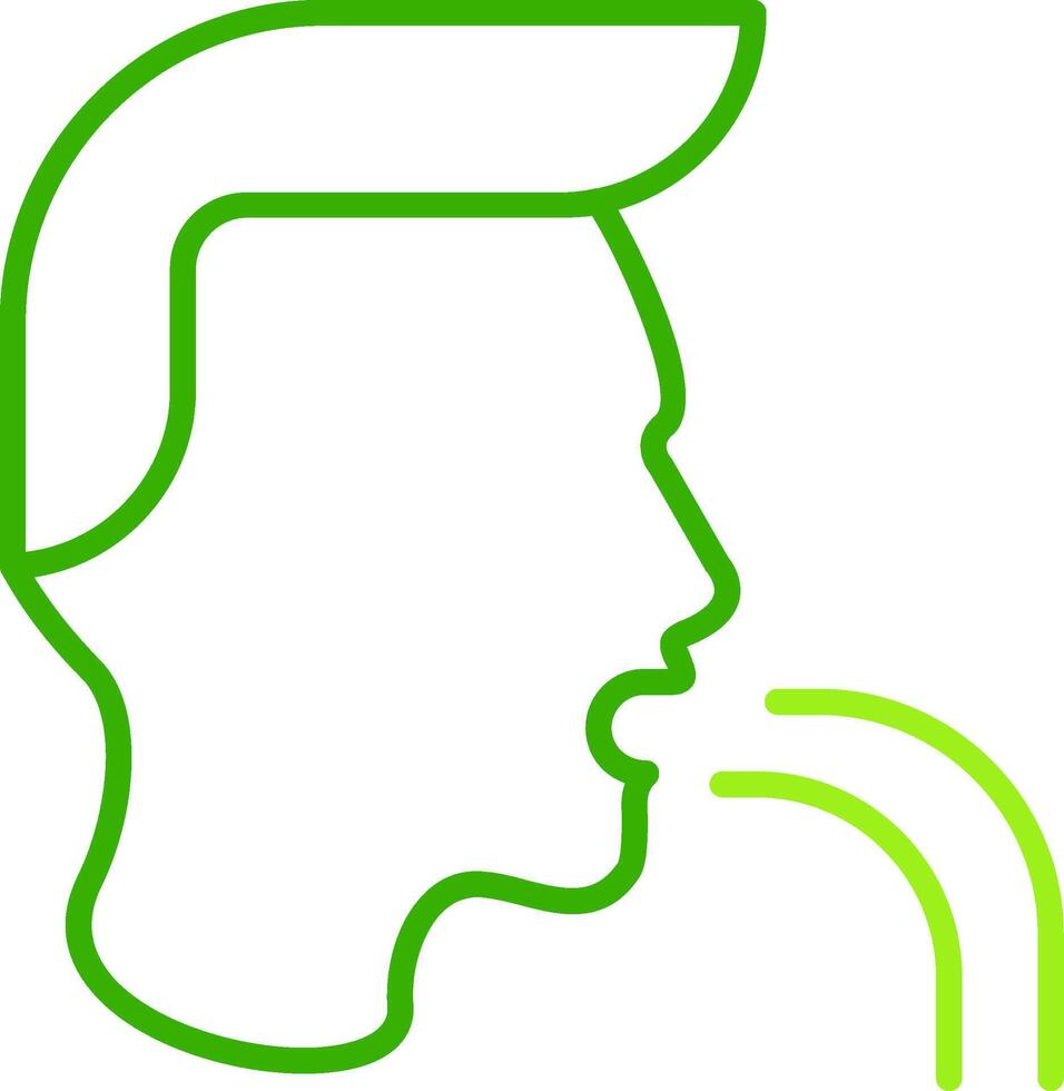 Nausea Green Tone Icon vector