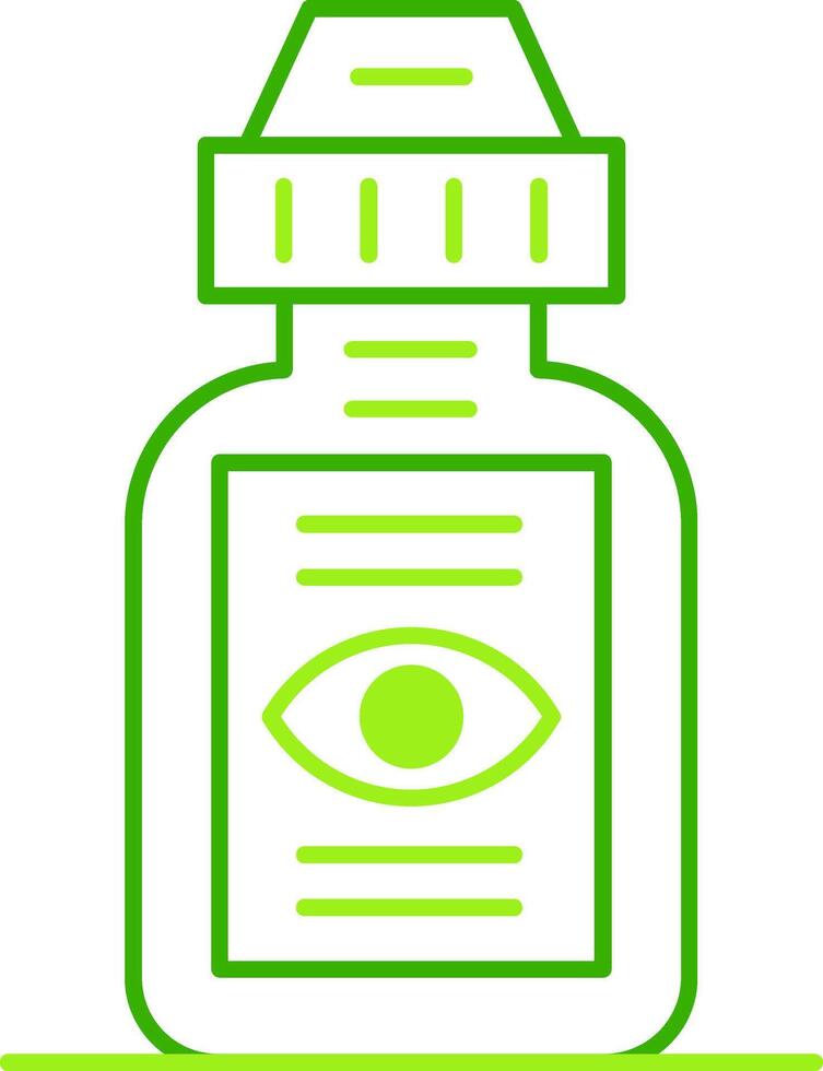 Eyedrops Green Tone Icon vector