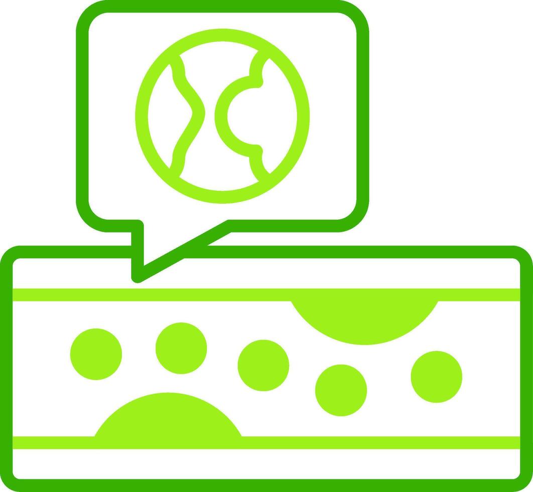 Atherosclerosis Green Tone Icon vector
