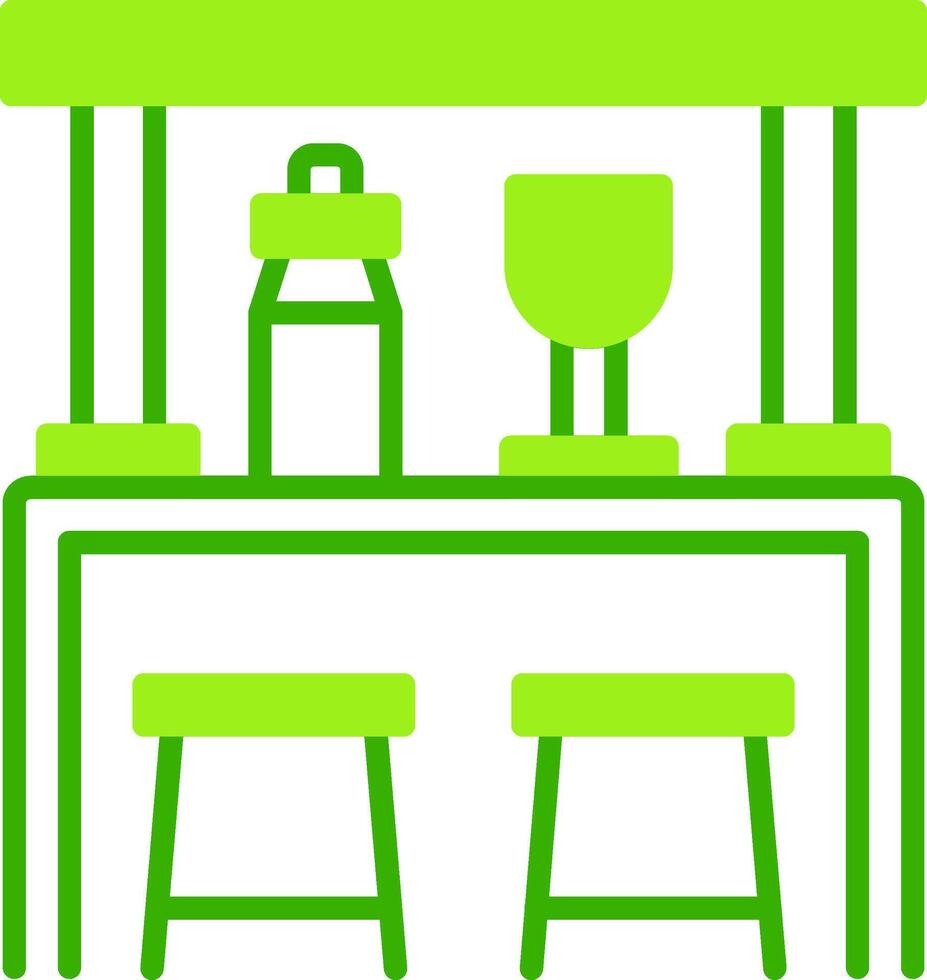 Bar Green Tone Icon vector