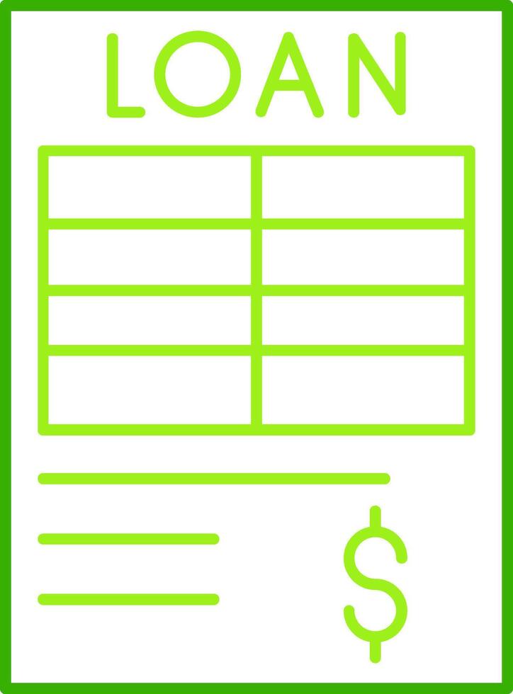Loan Green Tone Icon vector