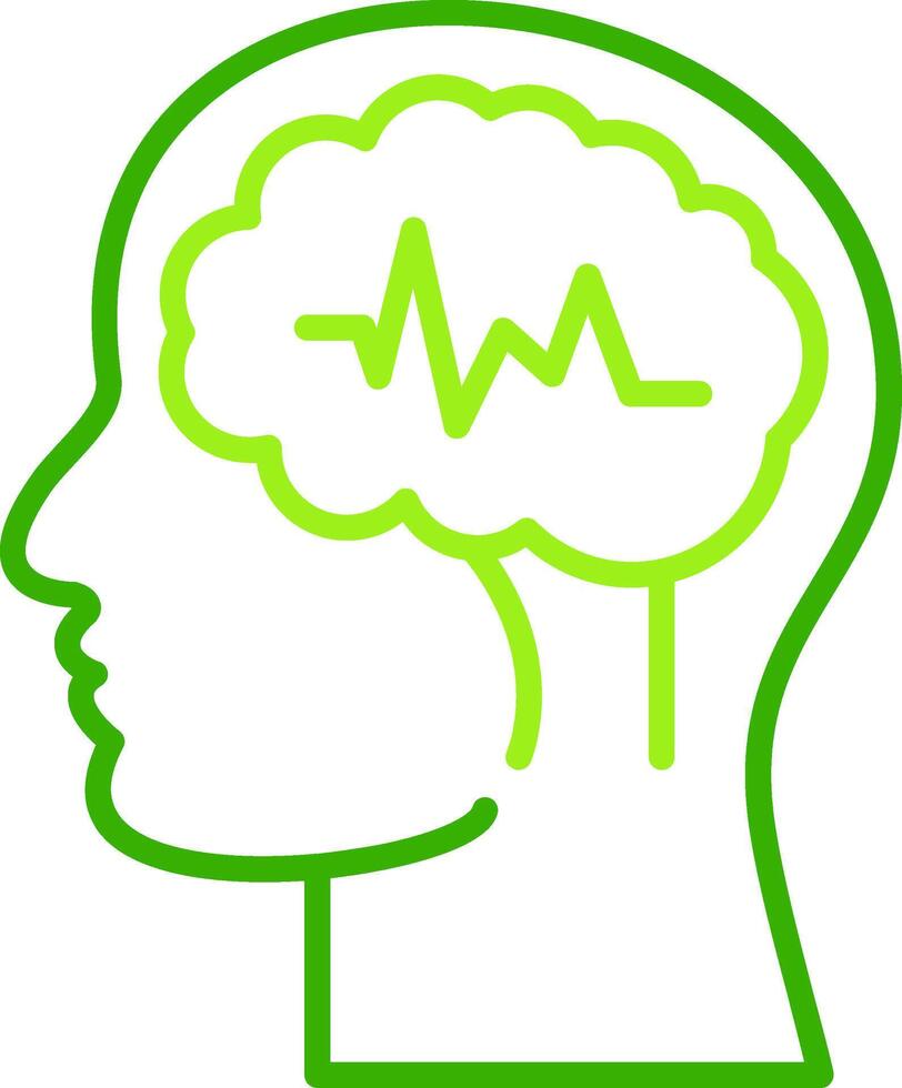 Epilepsy Green Tone Icon vector