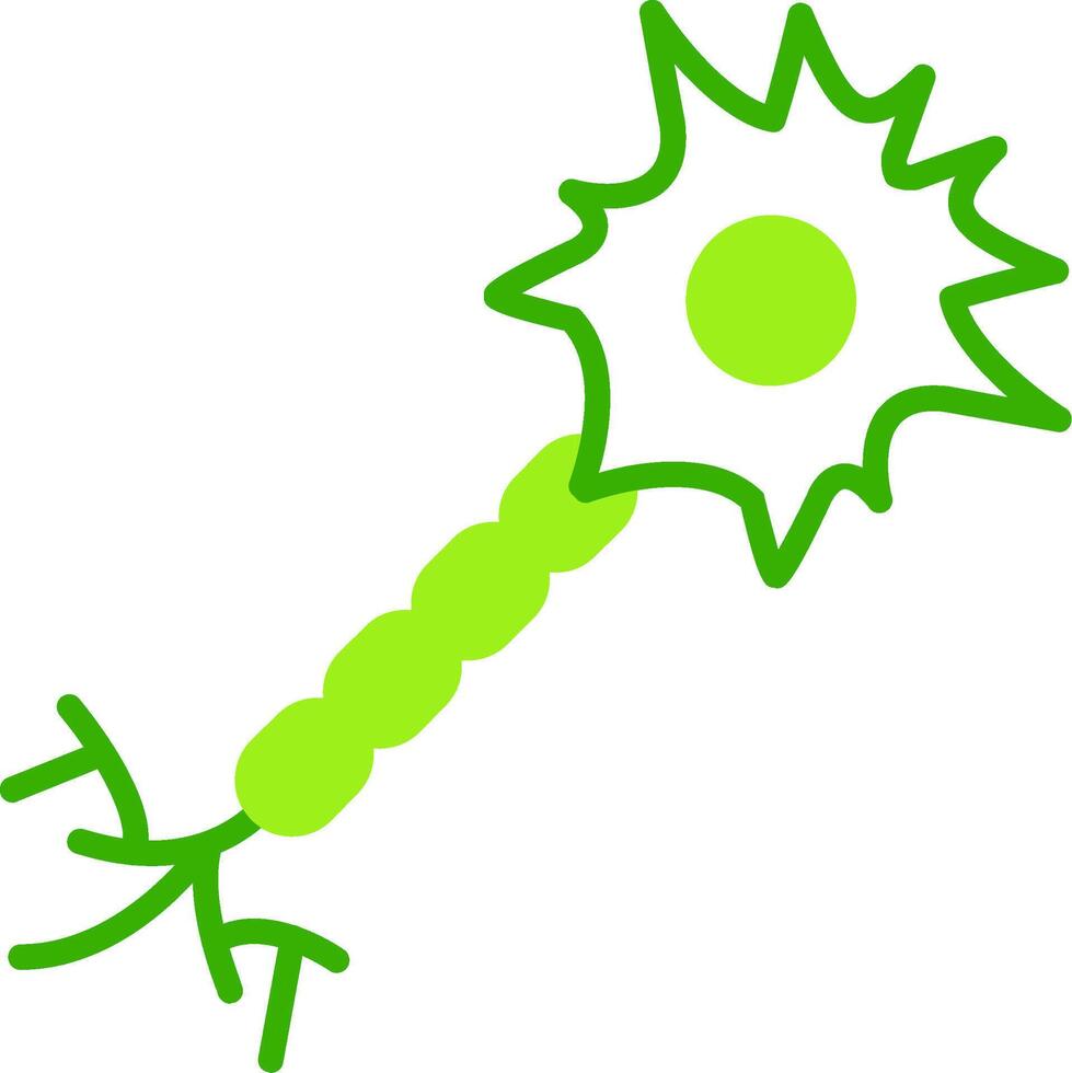 Nerve Cell Green Tone Icon vector