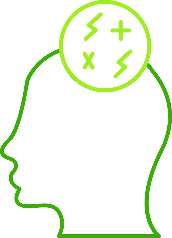 Anxiety Green Tone Icon vector