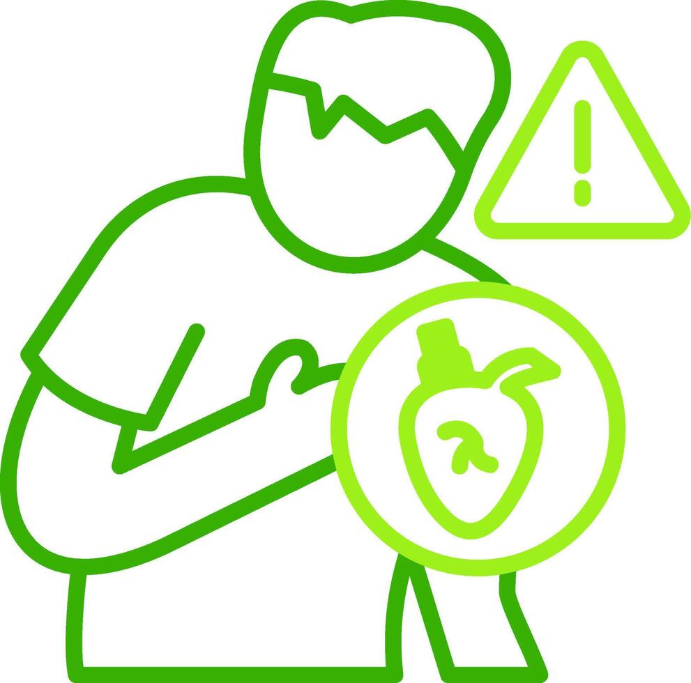 Heart Attack Green Tone Icon vector