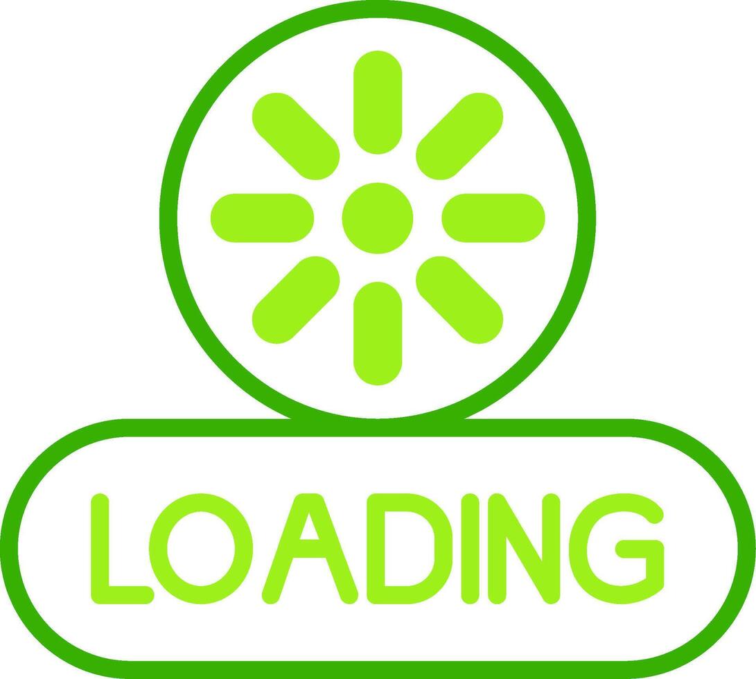 Loading Green Tone Icon vector
