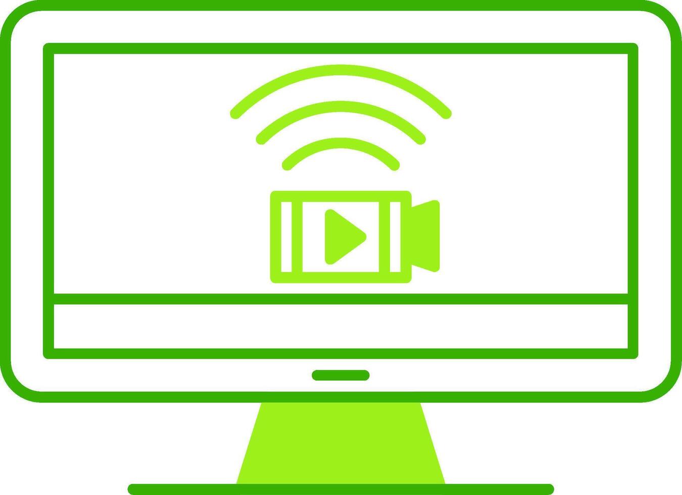 Monitoring Green Tone Icon vector