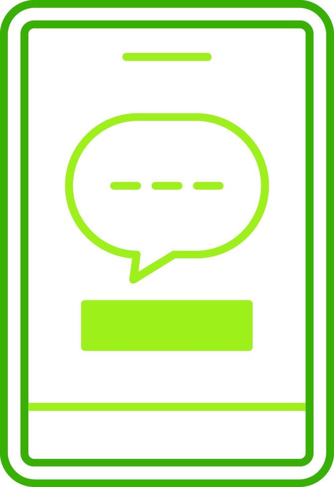 Phone Message Green Tone Icon vector