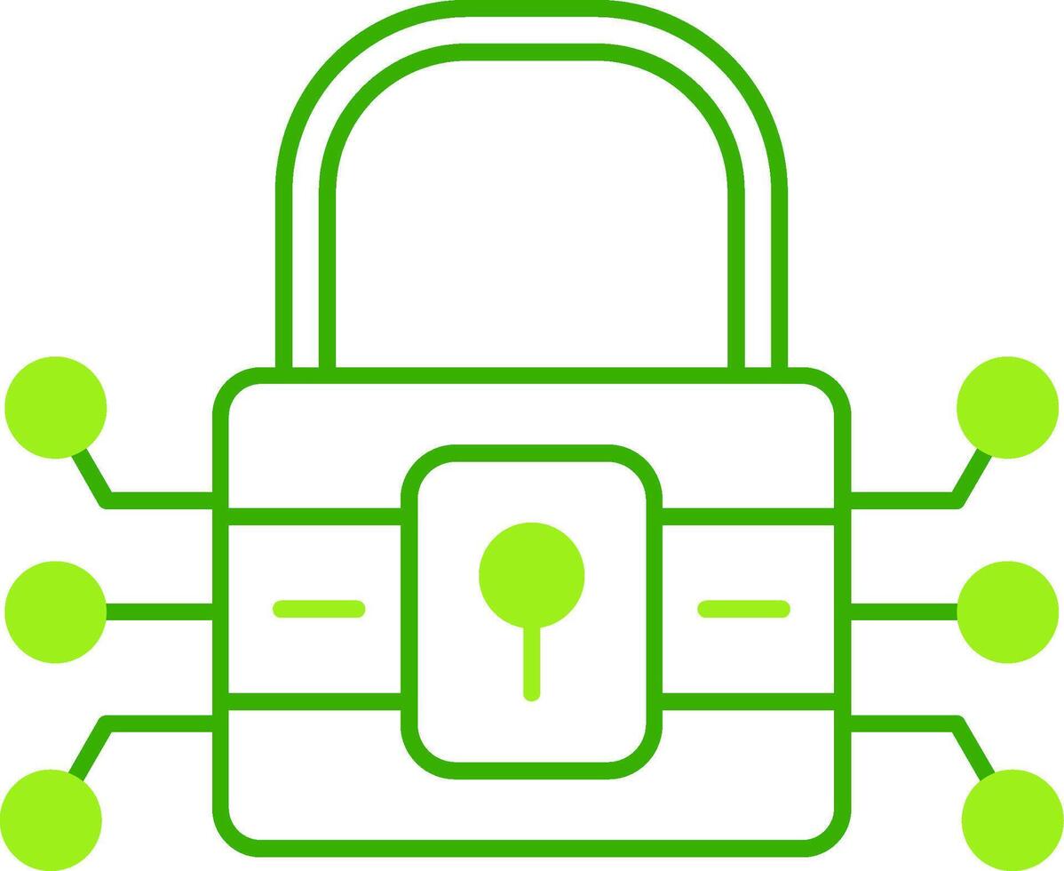 Lock Green Tone Icon vector