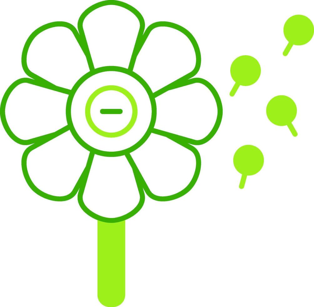 Pollen Allergy Green Tone Icon vector