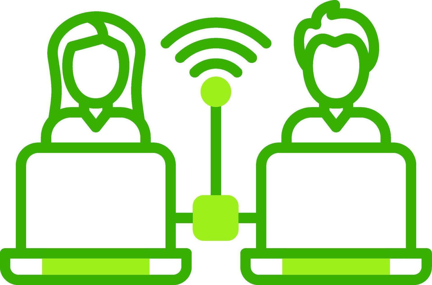Remote Access Green Tone Icon vector