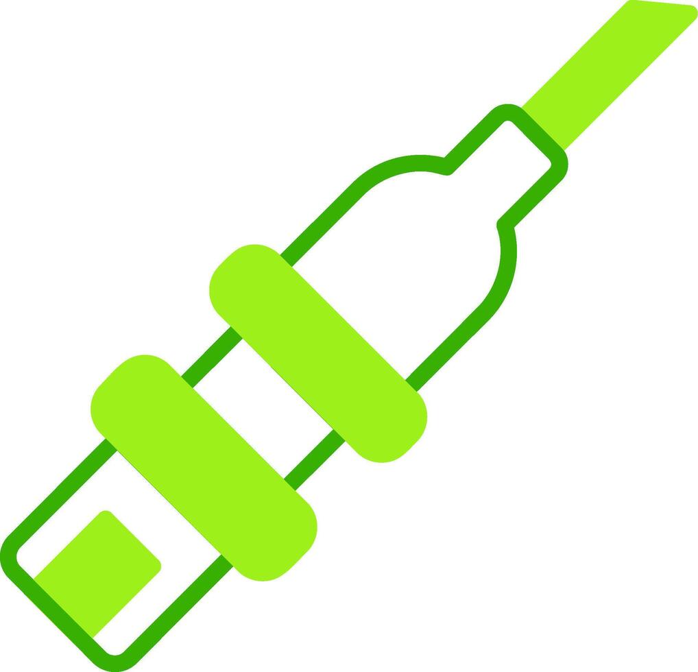 Catheterization Green Tone Icon vector