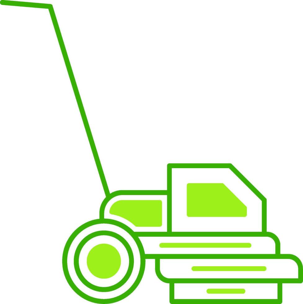 Lawn Mover Green Tone Icon vector