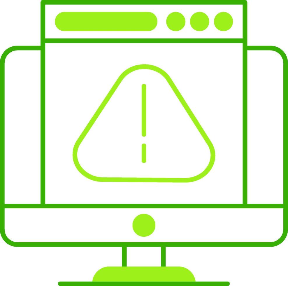 Web Alert Green Tone Icon vector