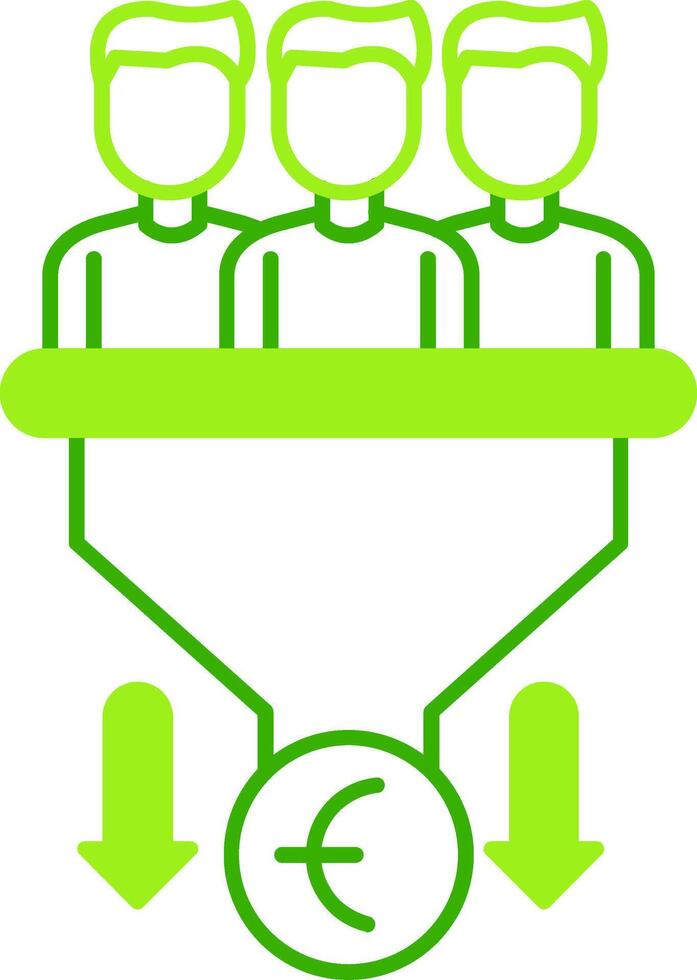 Sales PipeGreen Tone Green Tone Icon vector