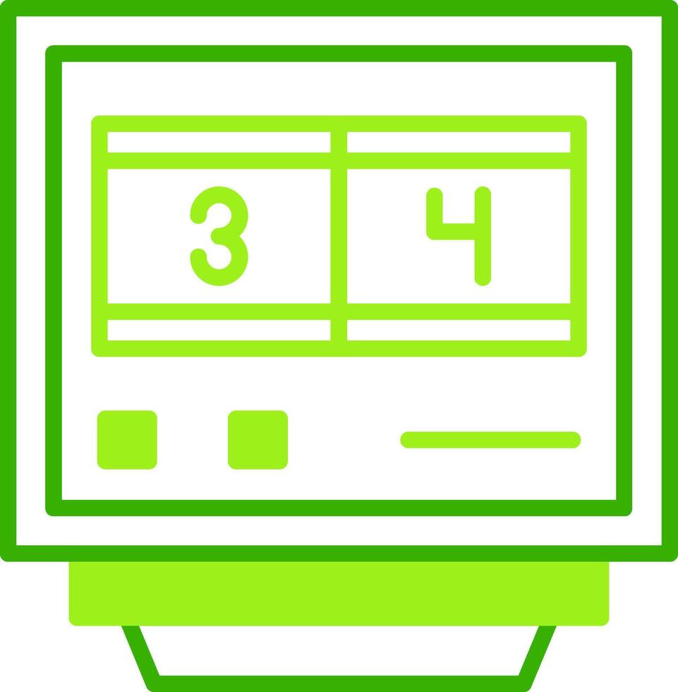 Lap Counters Green Tone Icon vector