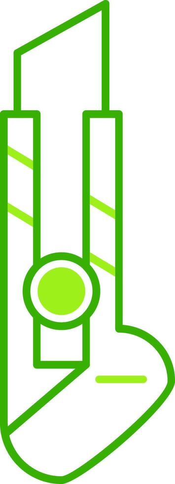 Utility Knife Green Tone Icon vector