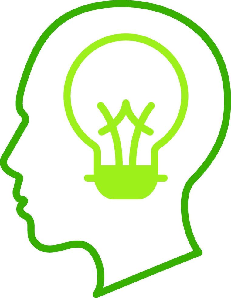Visionary Mindset Green Tone Icon vector
