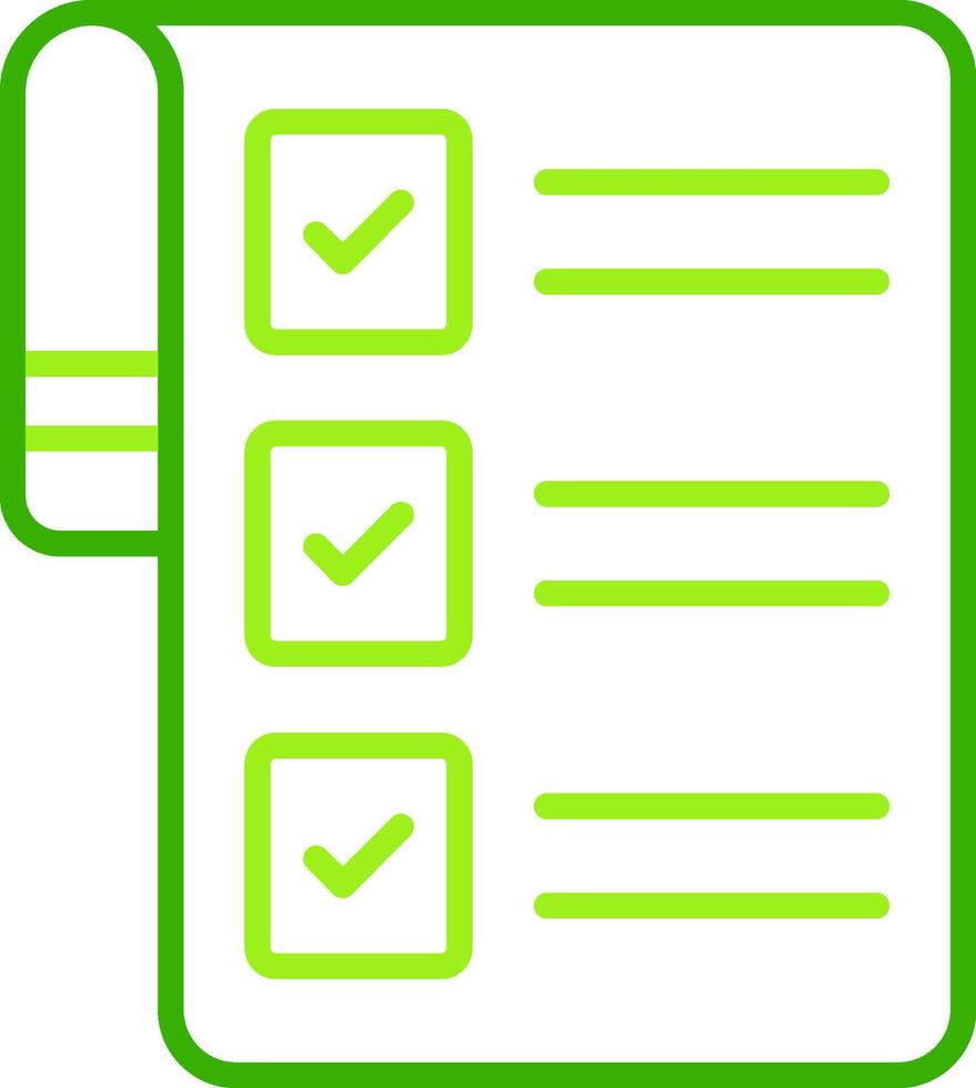 Checklist Green Tone Icon vector