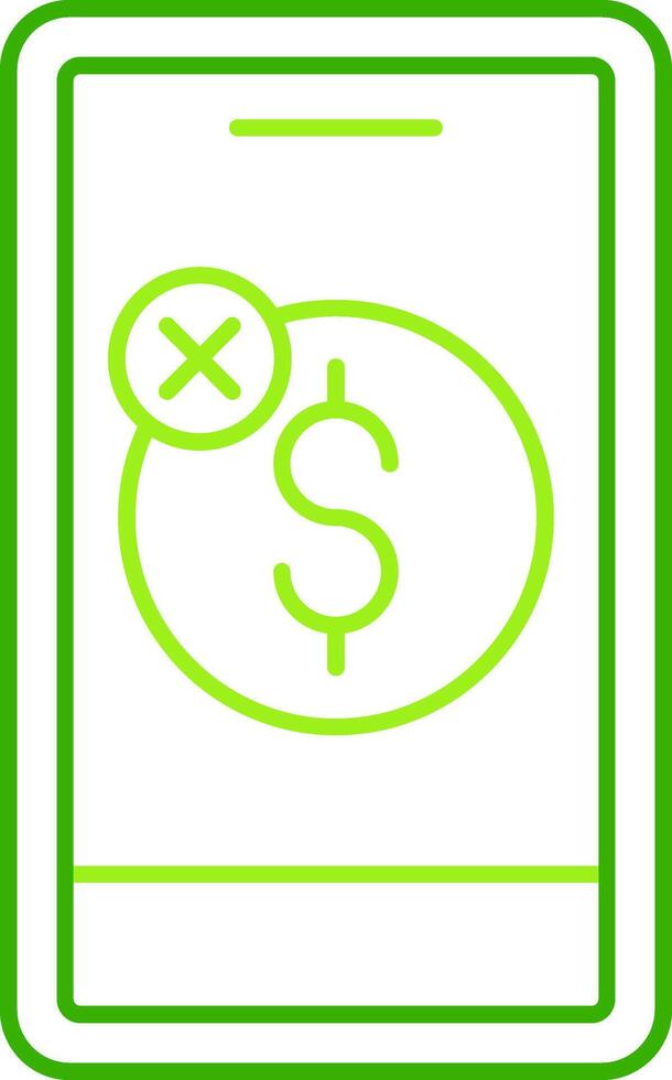 No Sales Green Tone Icon vector