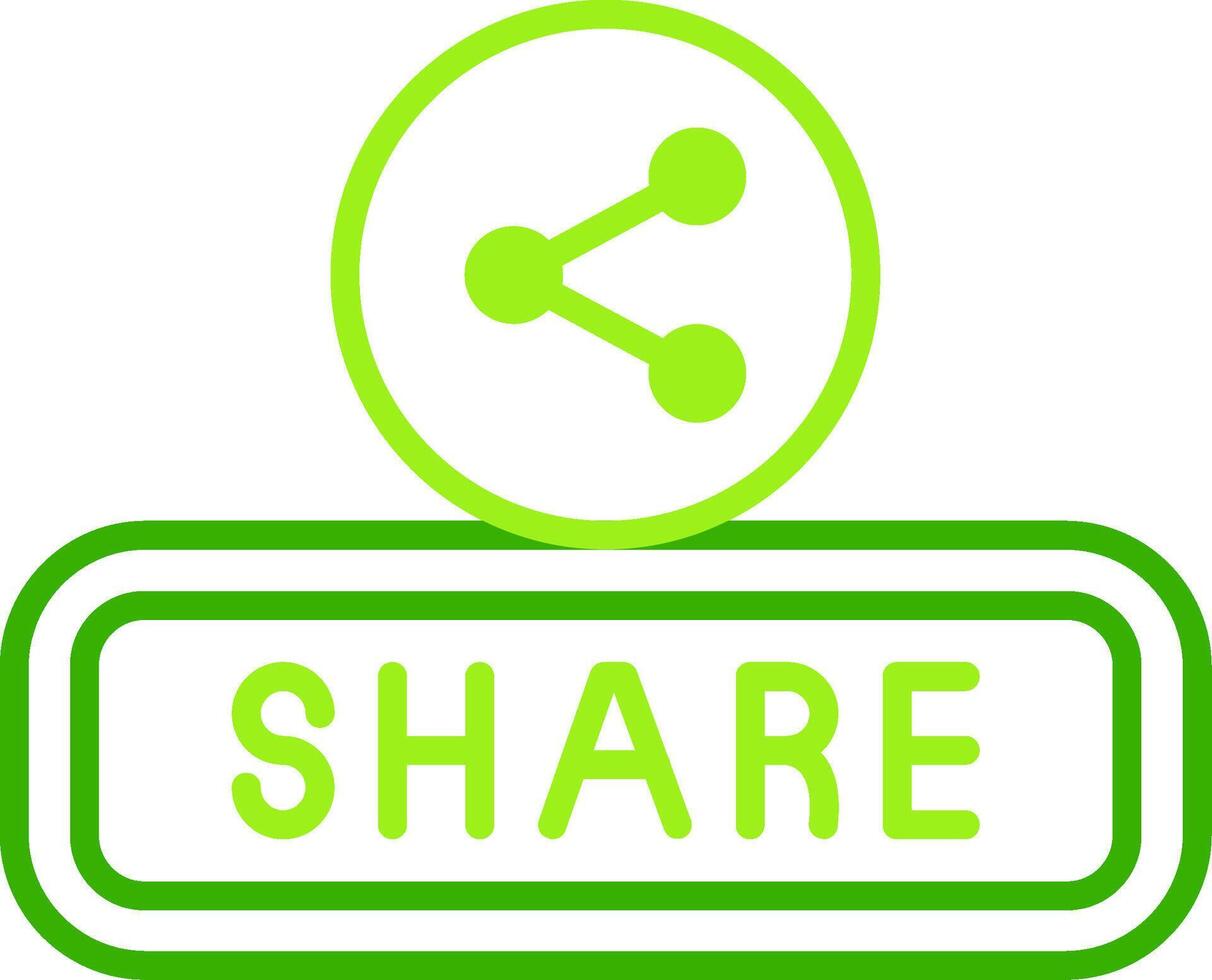 Share Green Tone Icon vector