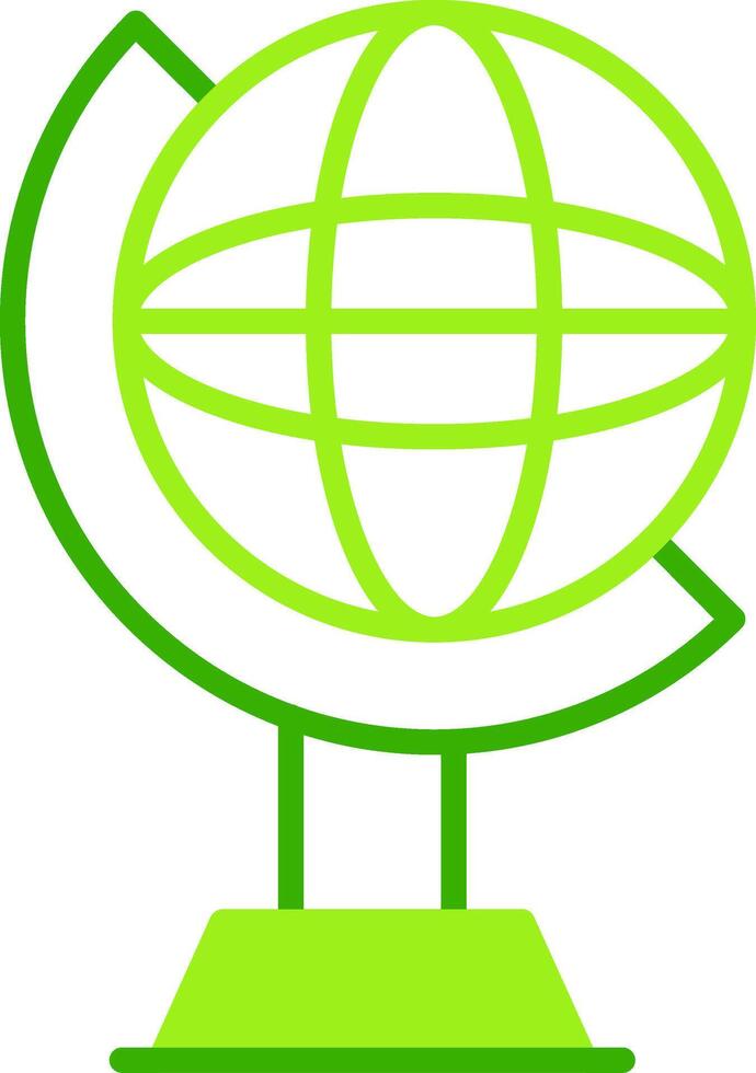 Globe Green Tone Icon vector