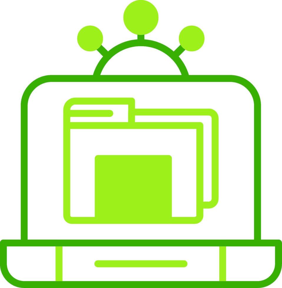 Files Exchange Green Tone Icon vector