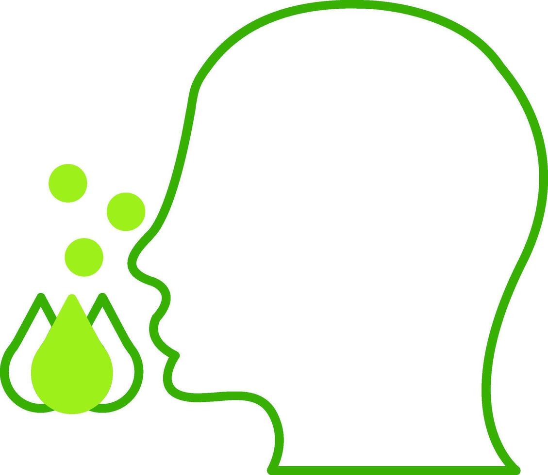 Pollen Allergy Green Tone Icon vector