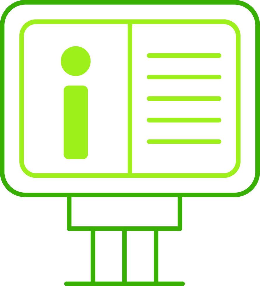 Information Board Green Tone Icon vector