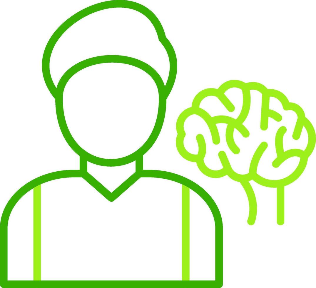 Neurologist Green Tone Icon vector