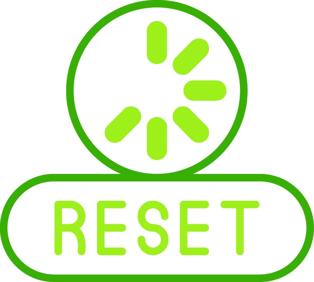Reset Green Tone Icon vector
