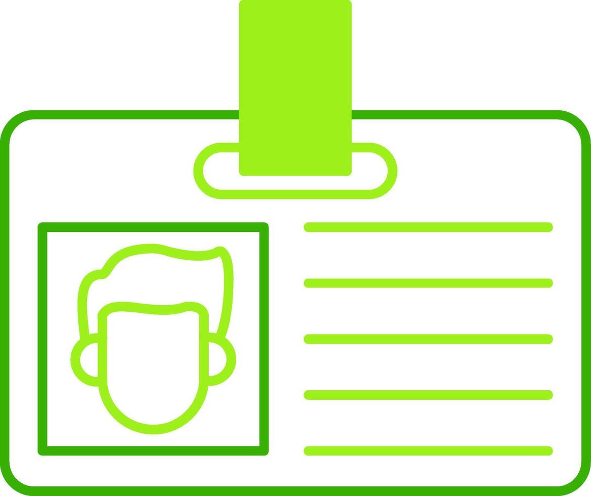 Student Card Green Tone Icon vector