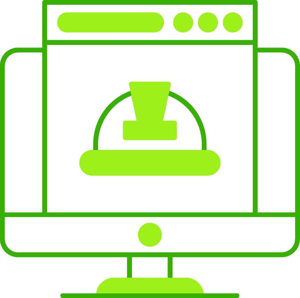 Website Builder Green Tone Icon vector
