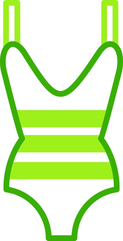 Leotard Green Tone Icon vector