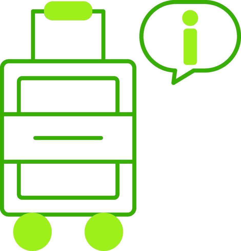 Tourist Information Green Tone Icon vector
