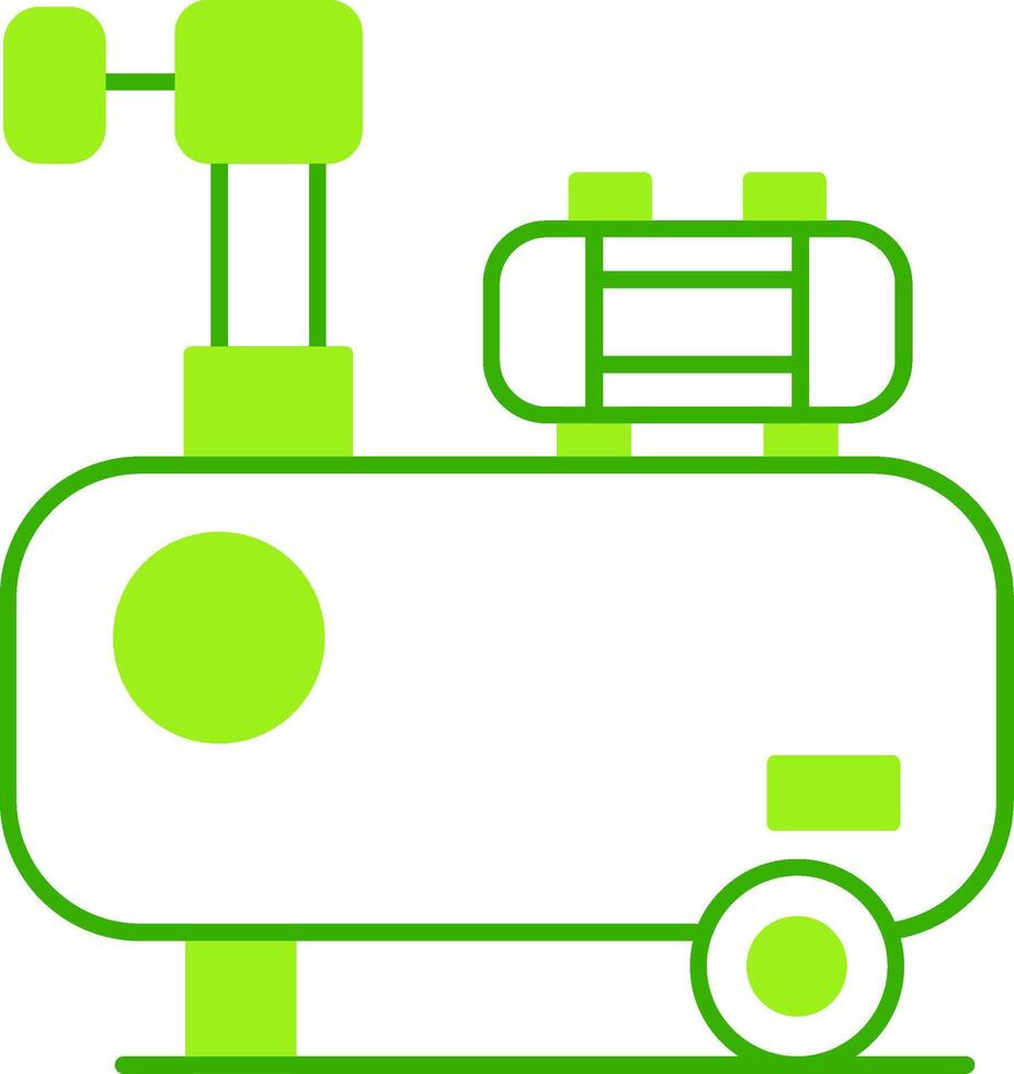 Air Compressor Green Tone Icon vector