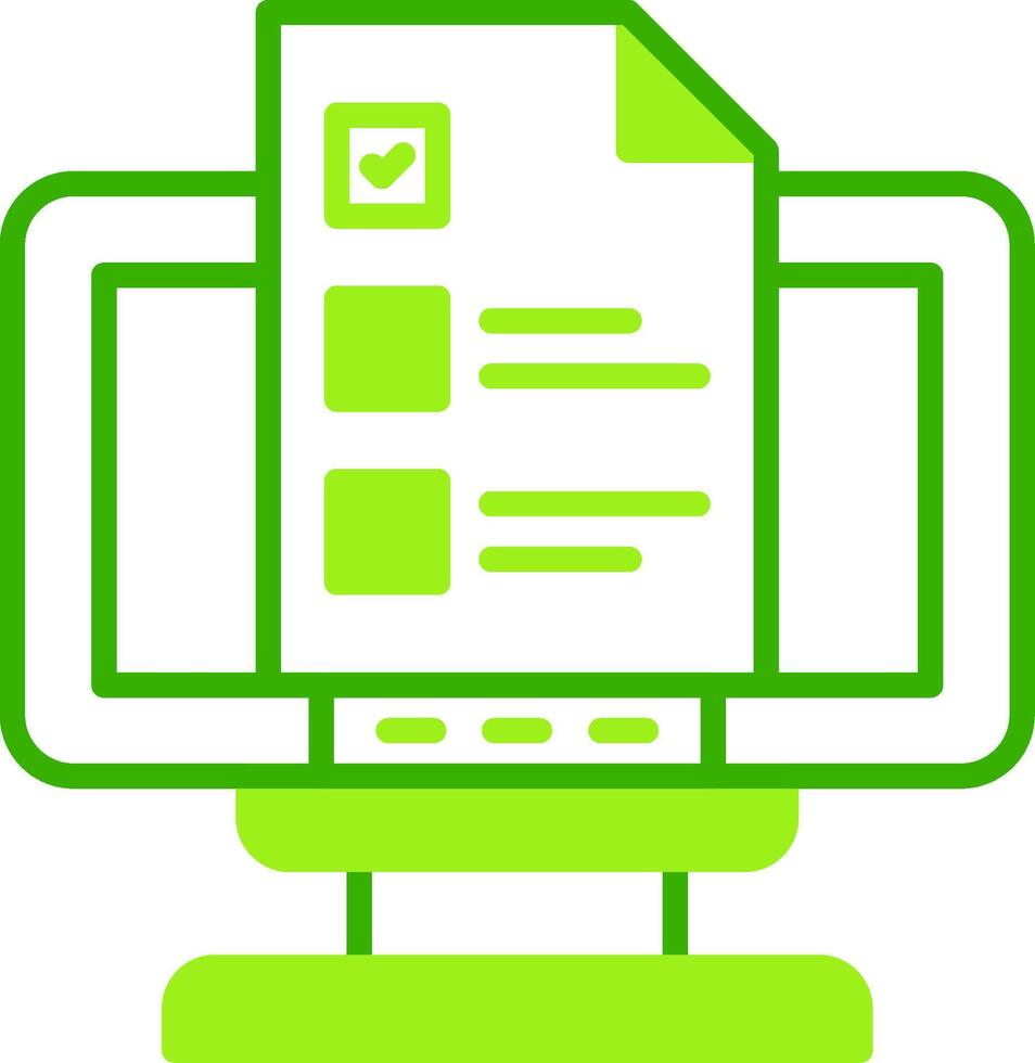 Brief Green Tone Icon vector
