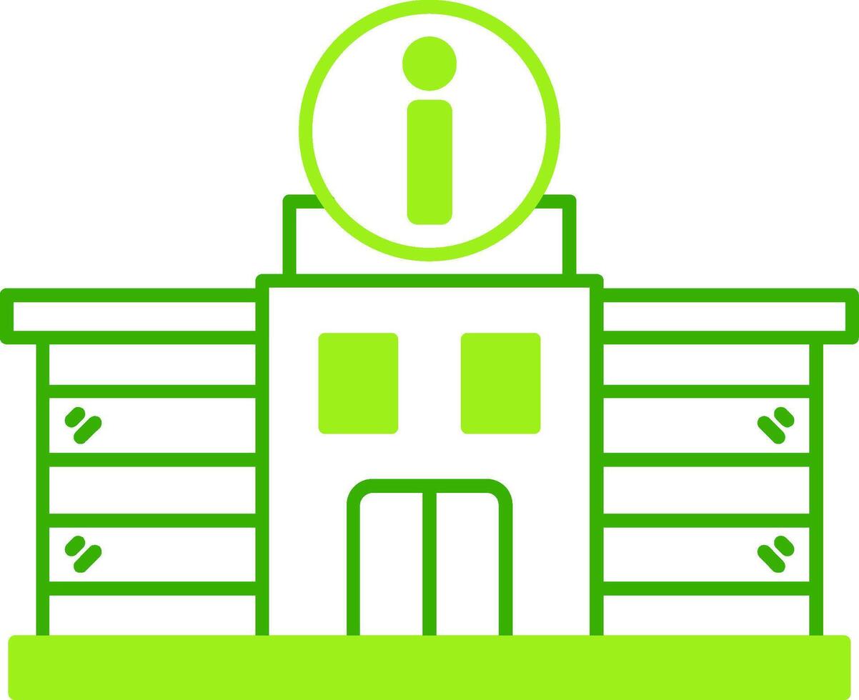 Information Center Green Tone Icon vector