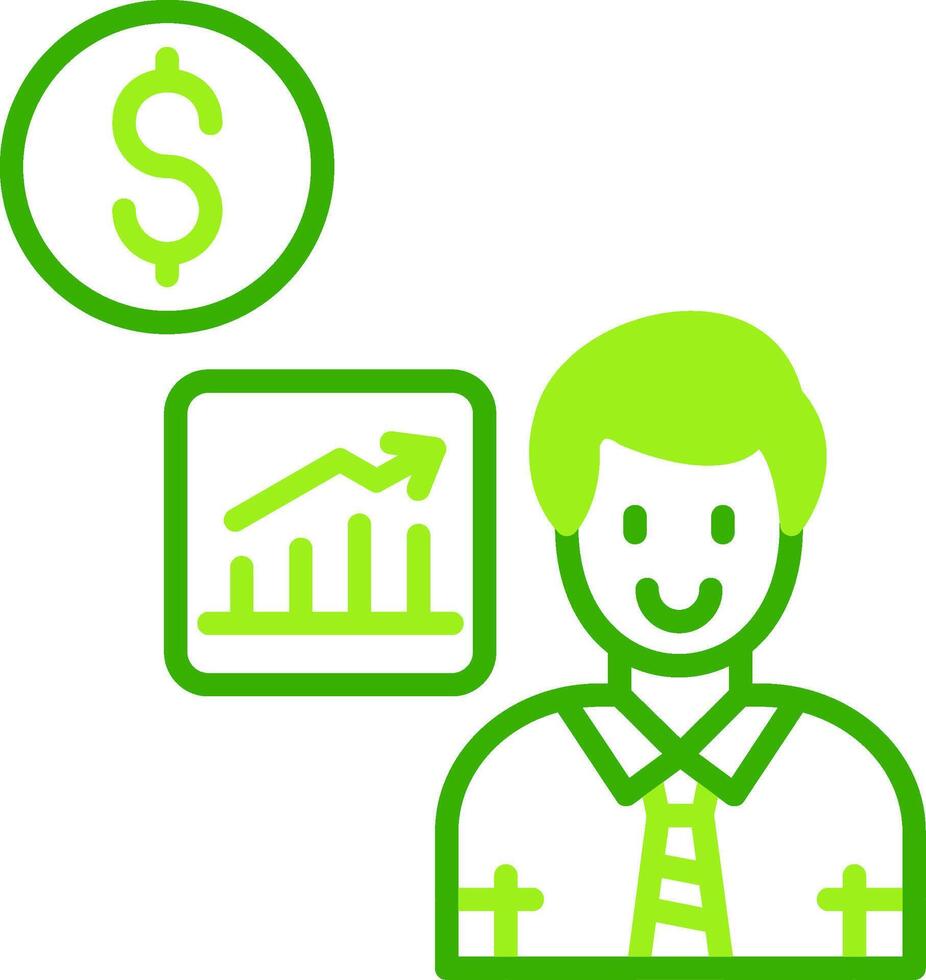 Business Impact Green Tone Icon vector