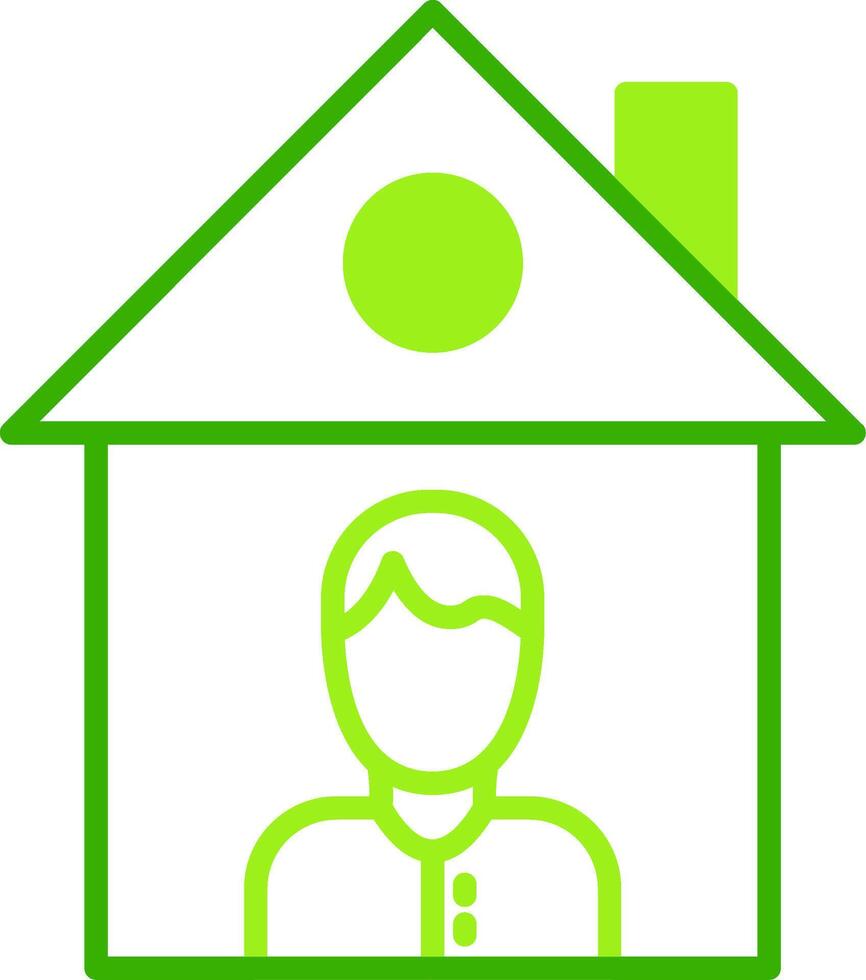 Isolation Green Tone Icon vector