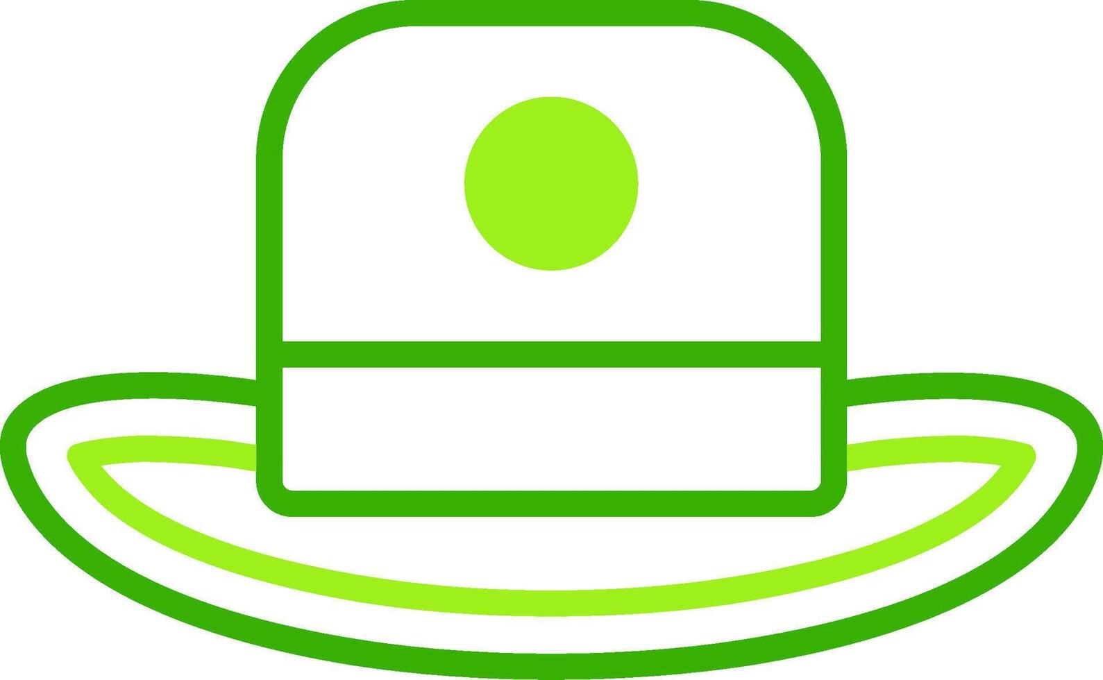 Cowboy Hat Green Tone Icon vector
