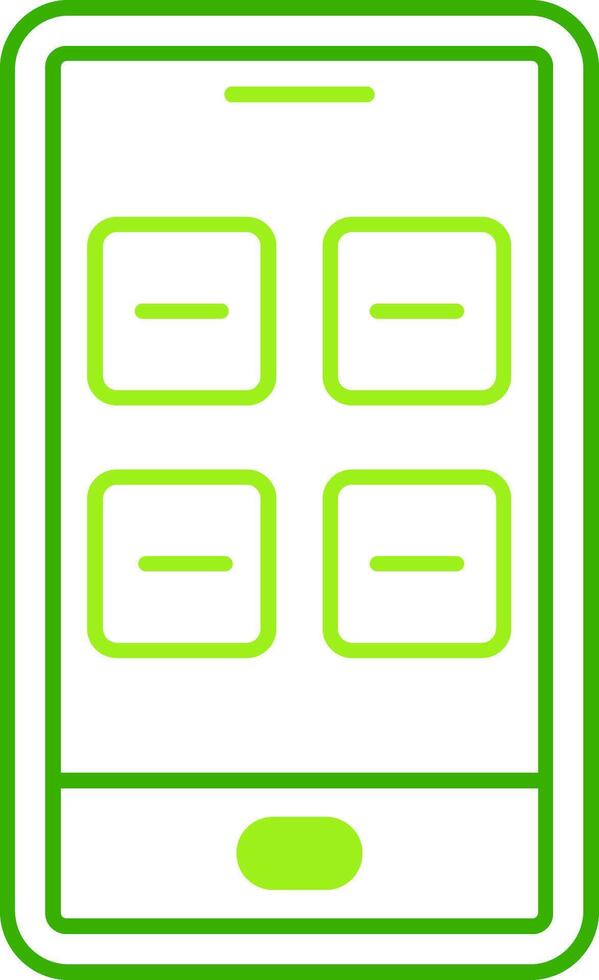 Mobile Phone Green Tone Icon vector